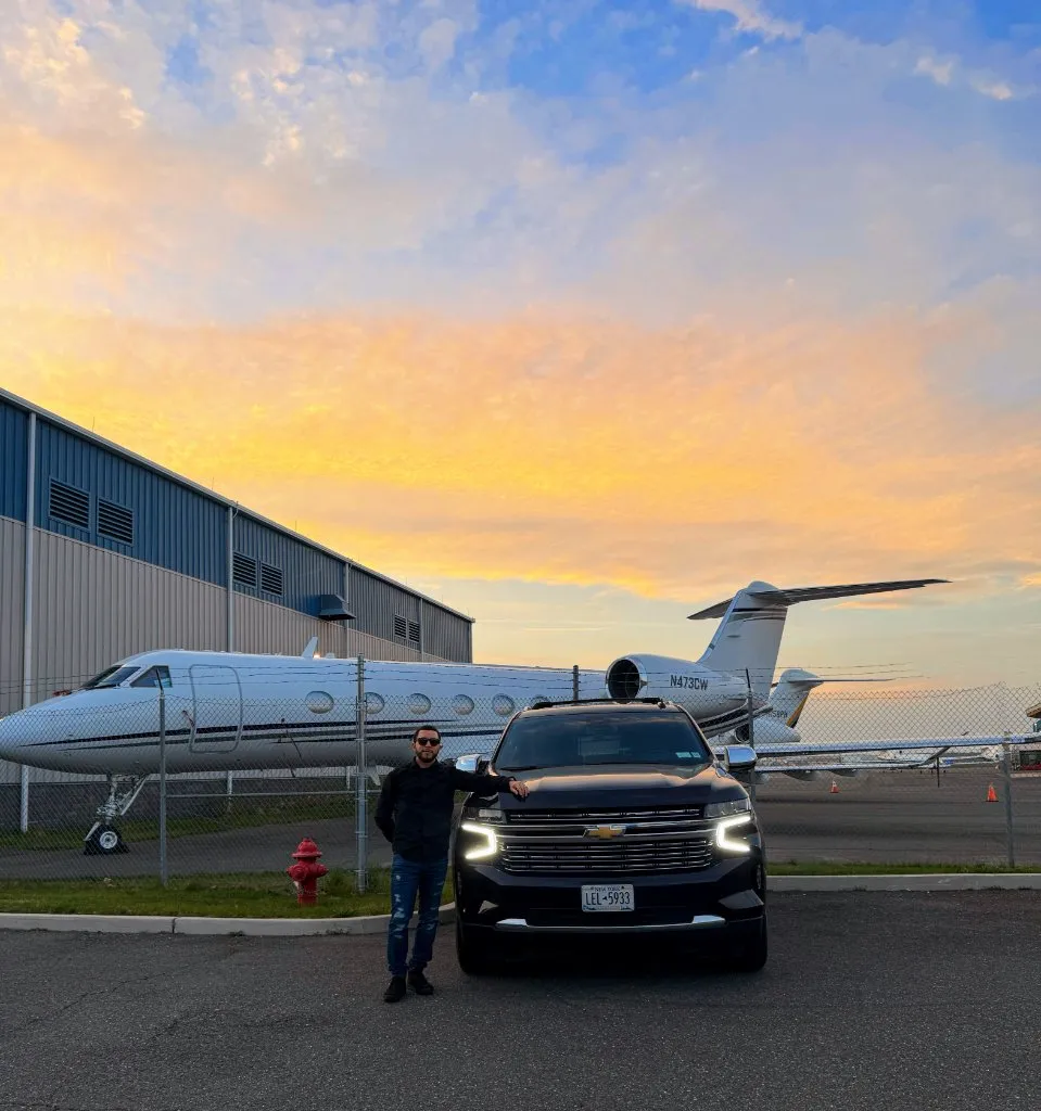 Abreo private airport transfer chauffeur service at a New York area airport