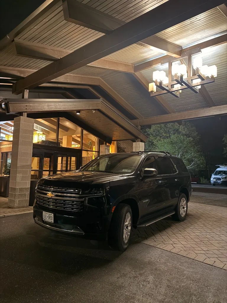 Luxury chauffeur arrival for a gala or wedding